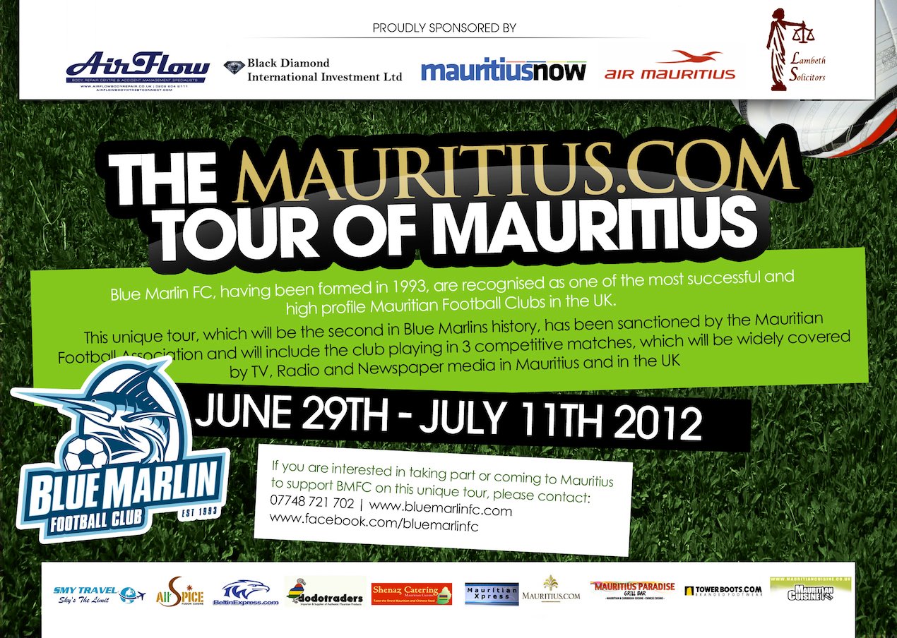 Mauritius Tour 2012 information page
